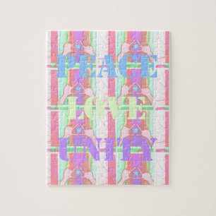 Baby Kids Peace Liebe Unity Hakuna Matata design.p Puzzle