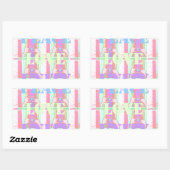 Baby Kids Peace Liebe Unity Hakuna Matata design.p Rechteckiger Aufkleber (Blatt)