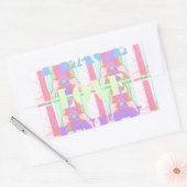 Baby Kids Peace Liebe Unity Hakuna Matata design.p Rechteckiger Aufkleber (Umschlag)