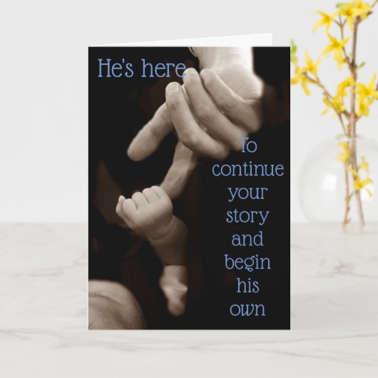 Baby-Kind Karte (Gelbe Blume)