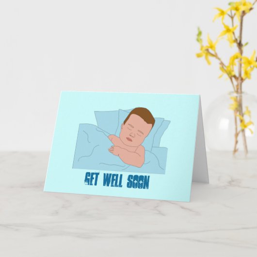 Baby/Kind wird bald gesund Karte (Gelbe Blume)