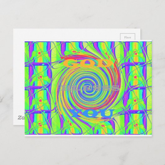 Baby Kinder Gott segne dich..pnng Postkarte (Vorne/Hinten)