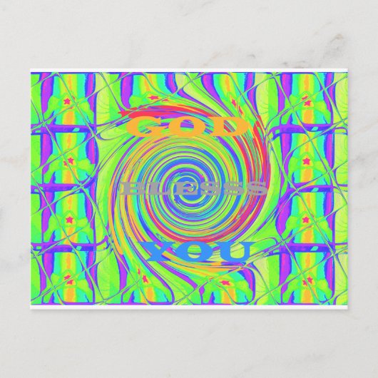 Baby Kinder Gott segne dich..pnng Postkarte (Vorderseite)