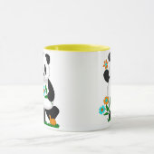 Baby Kinder Panda mit Blume 2 Tasse (Zentrum)
