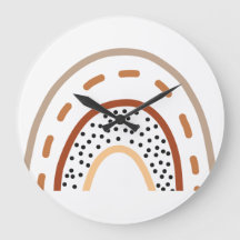 Baby Kinderzimmer Boho Regenbogenuhr in Erdfarben