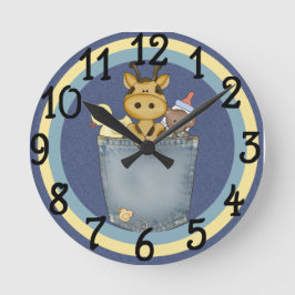 Baby Kinderzimmer Giraffe Design Wall Clock Runde Wanduhr