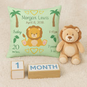 Baby Kinderzimmer Lion Safari Geburtsstaten Kissen