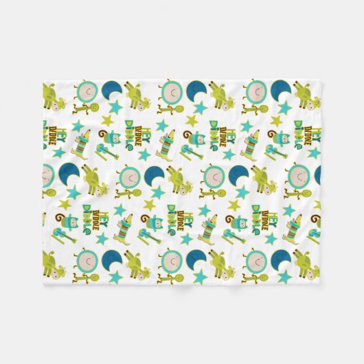 Baby-Kinderzimmer-Reim he Diddle Diddle Fleecedecke (Vorderseite (Horizontal))