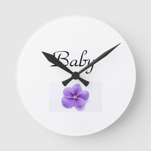 Baby Kinderzimmer Runde Wanduhr (Vorderseite)