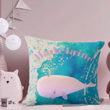 Baby Kinderzimmer Whale Sparkle Blue Pink Personal