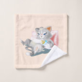 Baby Kitten Badetuch Set in den Farben (Waschlappen)