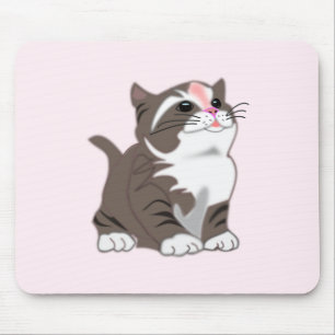 Baby Kitten Mouse Pad - Custom Colors - Text Mousepad