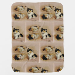 "Baby Kittens & Puppies" Babydecke