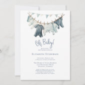 Baby Kleidung Kleidung Boy Baby Dusche Einladung (Vorderseite)