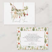 Baby Kleidung Wäscherei Baby Dusche Danke Mitteilungskarte (Vorne/Hinten)