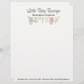 Baby-Kleidungclothesline-Säuglinge, die Butike Briefkopf (Vorne/Hinten)