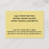 Baby-Kleinkind-Kindertagesstätten-Kinderzimmer Visitenkarte (Rückseite)