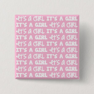 Baby-Knopf ist es ein Mädchen! Button