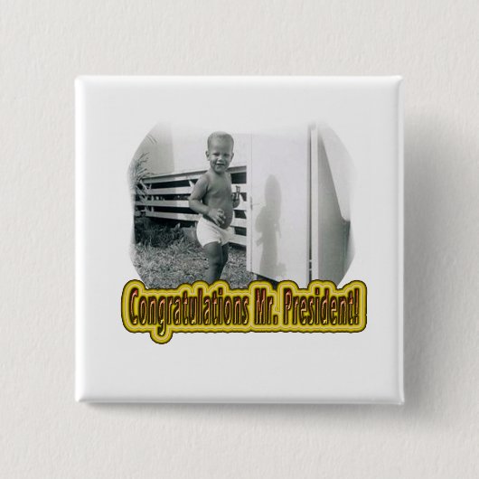 BABY-KNOPF PRÄSIDENTEN-BARACK OBAMA BUTTON (Vorderseite)