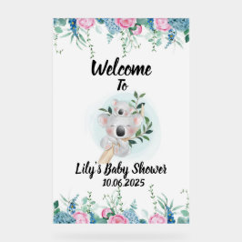 Baby Koala Baby Babyduschzeichen Acrylschild