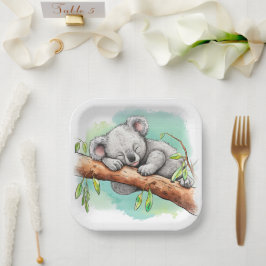 Baby Koala Baby Shower Pappteller