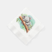 Baby Koala Baby Shower Serviette (Ecke)