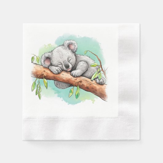 Baby Koala Baby Shower Serviette (Vorderseite)