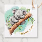 Baby Koala Babydusche Vielen Dank Geschenkanhänger (Rückseite)