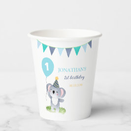 Baby Koala Balloon Party Flag Birthday Pappbecher