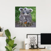 Baby Koala Bär Knuddeln Poster (Heimbüro)