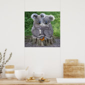 Baby Koala Bär Knuddeln Poster (Küche)