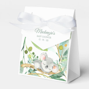 Baby Koala Bear Green und White Baby Dusche Geschenkschachtel
