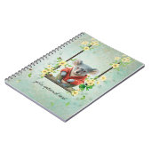 Baby Koala Bear on Swing Spiral Foto Notebook Notizblock (Linke Seite)