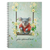 Baby Koala Bear on Swing Spiral Foto Notebook Notizblock (Vorderseite)