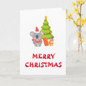 Baby Koala Christmas Folded Greeting Card Karte (Gelbe Blume)