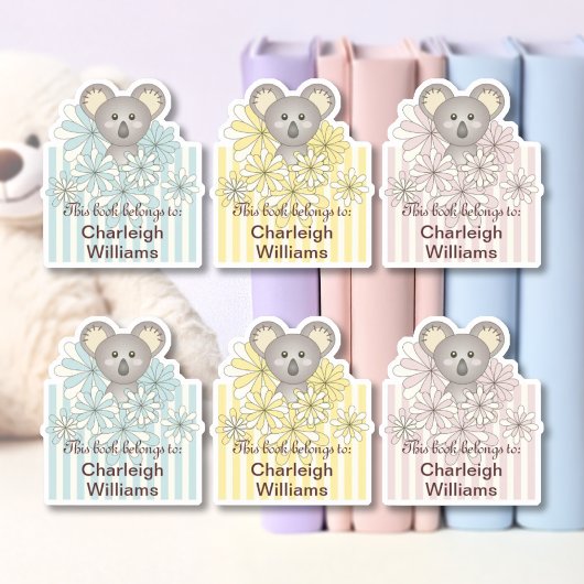 Baby Koala Dieses Buch gehört zum Kids-Buchzeichen Aufkleber