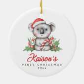 Baby Koala First Christmas Custom Keramik Ornament (Hinten)