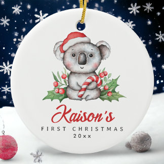 Baby Koala First Christmas Custom Keramik Ornament