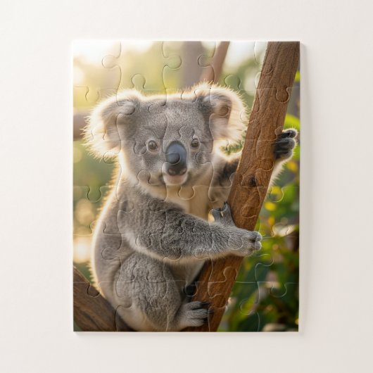 Baby Koala hängt an einem Baum Puzzle (Vertikal)