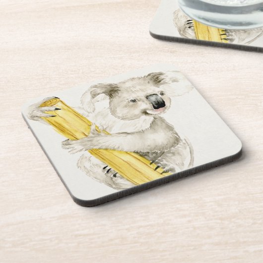 Baby Koala | Niedlich & Furry Getränkeuntersetzer (Linke Seite)