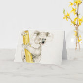 Baby Koala | Niedlich & Furry Karte (Gelbe Blume)