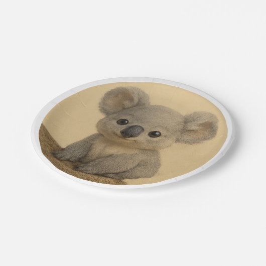 Baby koala pappteller (Schrägansicht)