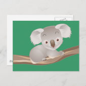 Baby-Koala Postkarte (Vorne/Hinten)