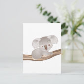 Baby Koala Postkarte (Stehend Vorderseite)
