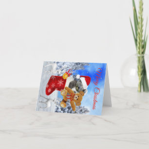 BABY-KOALA-WEIhnachten MIT TEDDYBÄR Dankeskarte