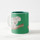 Baby Koala Zweifarbige Tasse (Vorderseite Links)
