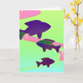 Baby-Koi-Fisch Karte (Gelbe Blume)