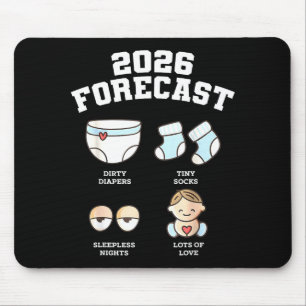 Baby kommt bald 2026 Prognose Baby Shower Lustig N Mousepad