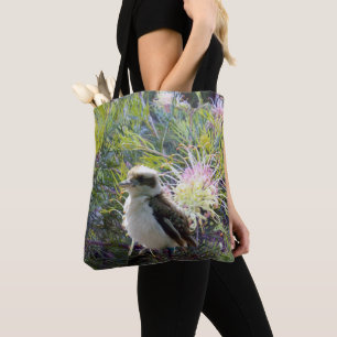 Baby Kookaburra zu Grevillea Bush, Tasche