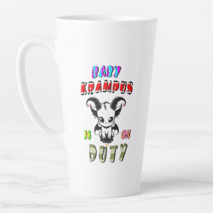 Baby Krampus ist im Dienst Milchtasse